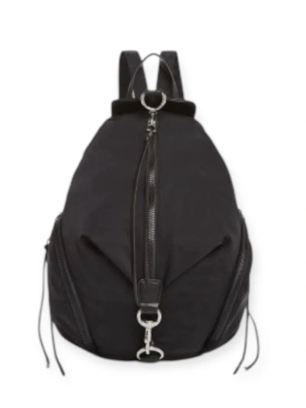 Rebecca Minkoff ♕ Julian Nylon Backpack Bag ♕ Washed Black ♕ Clasps Zips ♕